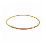 Diamond Bangle-18 karat yellow gold diamond bangle.