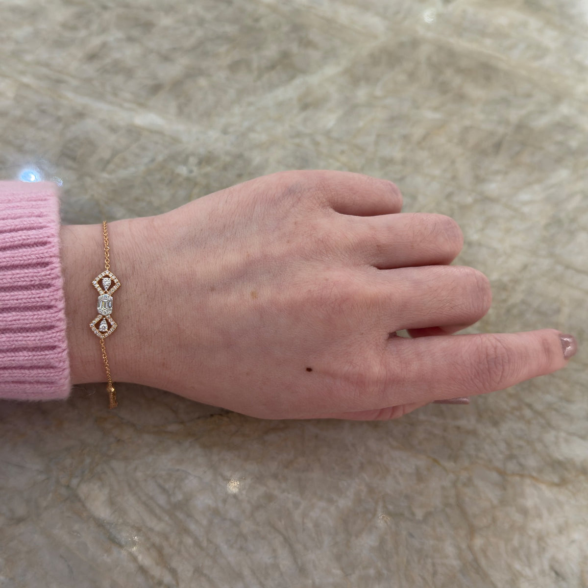Diamond Bow Bracelet - DBRDI00166