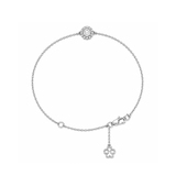 Diamond Bracelet-18 karat white gold diamond bracelet with adjustable chain.