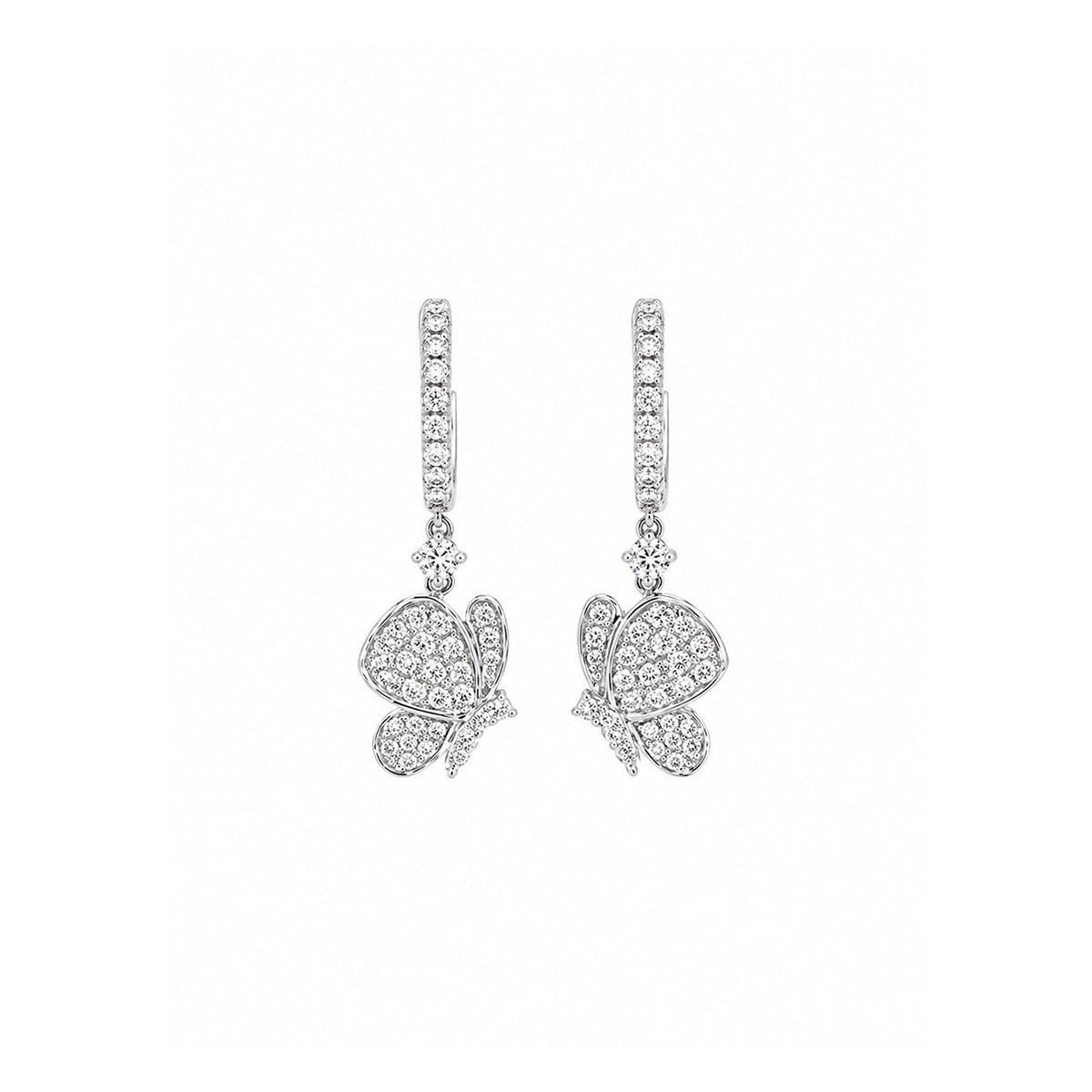 Diamond Butterfly Earrings