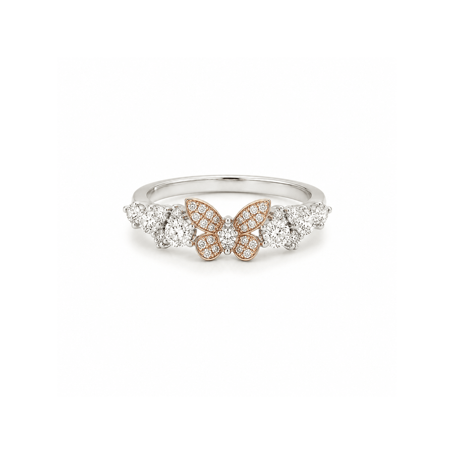 Diamond Butterfly Ring