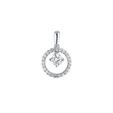Diamond Circle Pendant and Chain-Diamond Circle Pendant - DPNEL00141