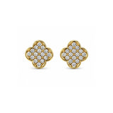 Diamond Clover Earrings-DEMXM00745