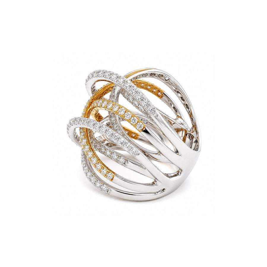 Diamond Criss Cross Ring