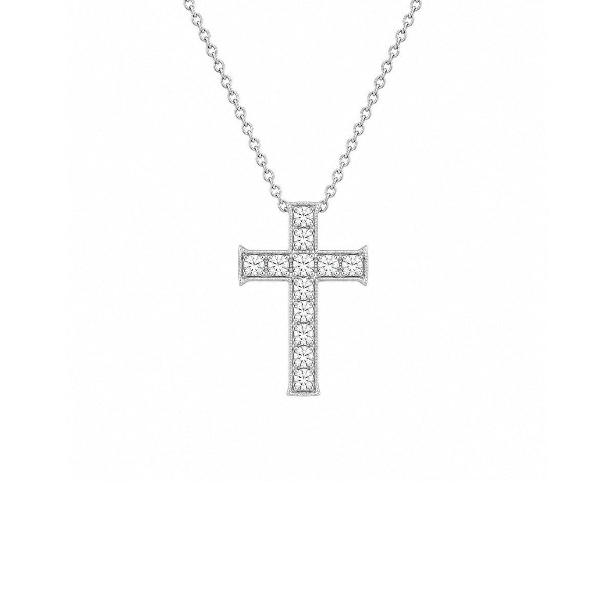 Diamond Cross Pendant and Chain