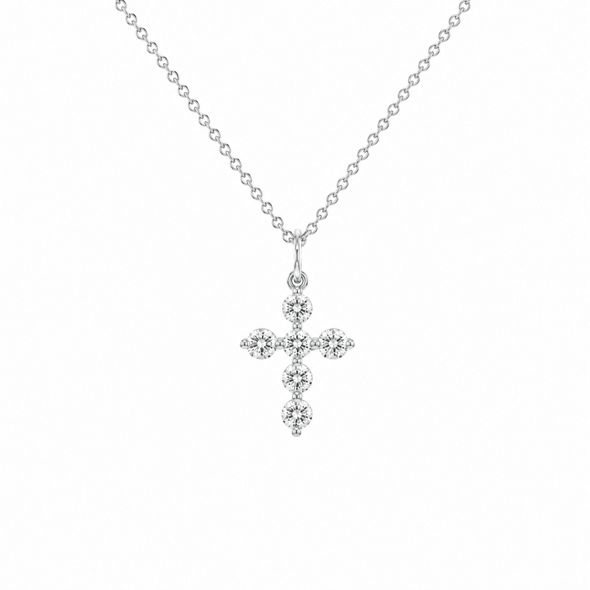 diamond cross pendant and chain