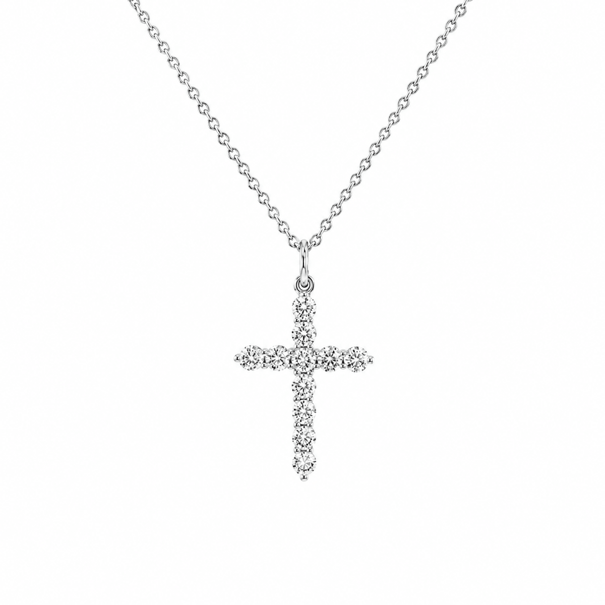 diamond cross pendant and chain
