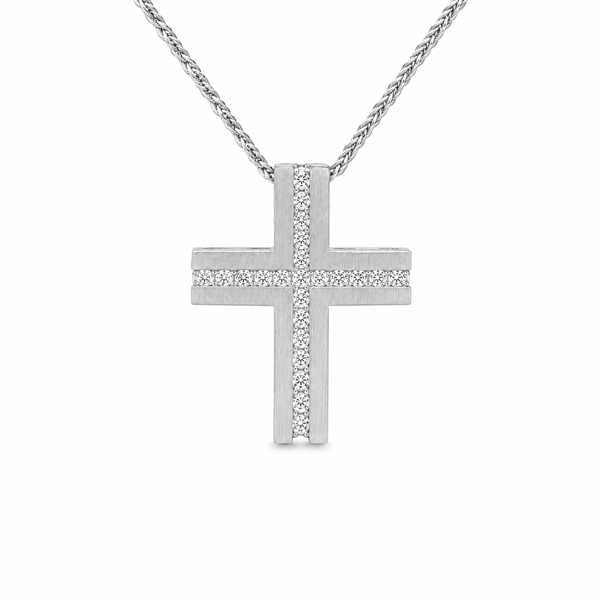 Diamond Cross Pendant and Chain