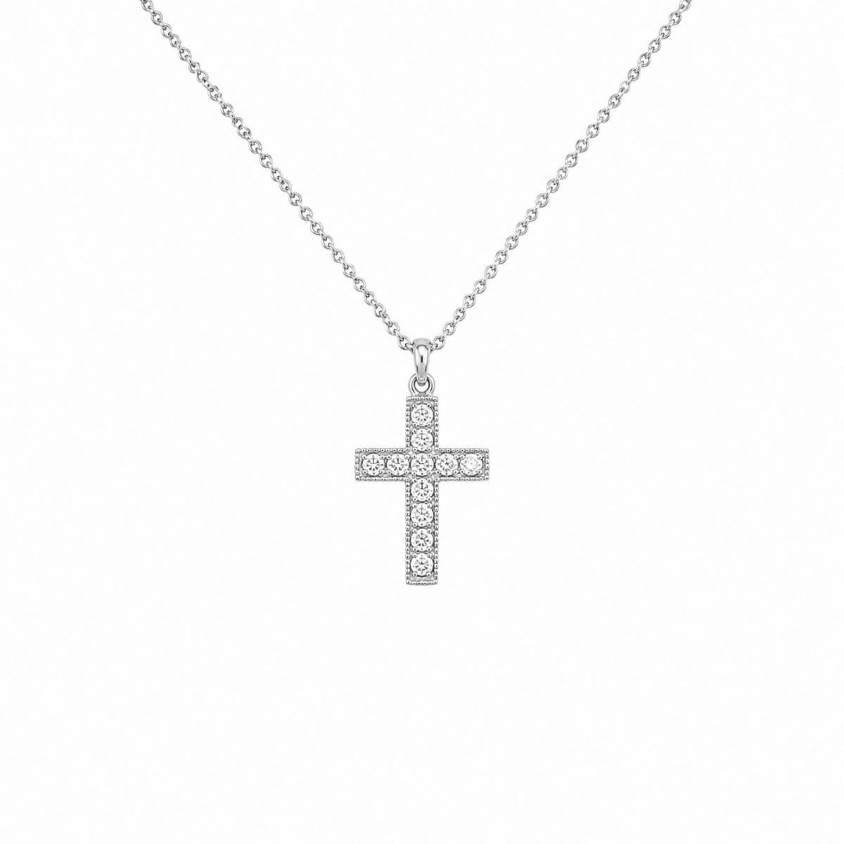 diamond cross pendant and chain