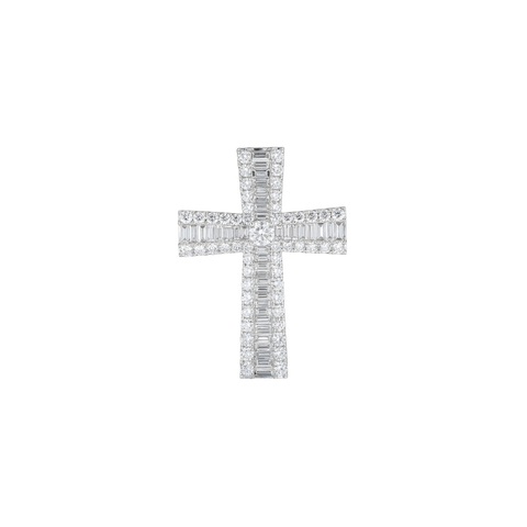 Diamond Cross Pendant and Chain-Diamond Cross Pendant - DPNEL00166