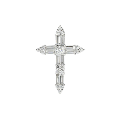 Diamond Cross Pendant with Chain-Diamond Cross Pendant with Chain - DNNEL00281