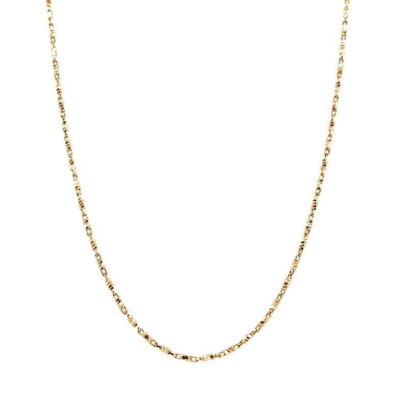Diamond-cut Gold Chain Necklace-Diamond - cut Gold Chain Necklace - 8NKEY05906