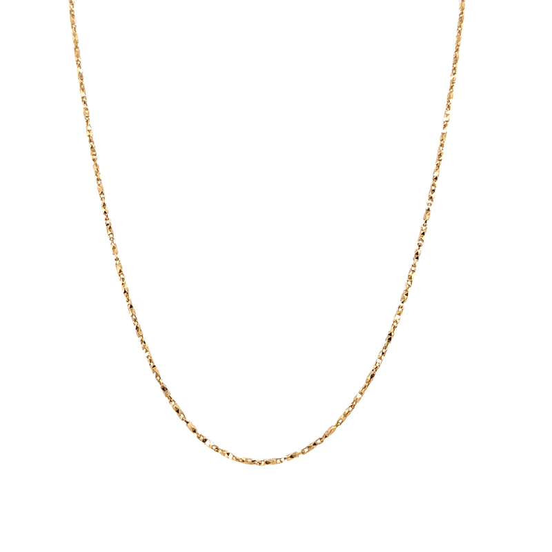 Diamond-cut Gold Chain Necklace-Diamond - cut Gold Chain Necklace - 8NKEY05924