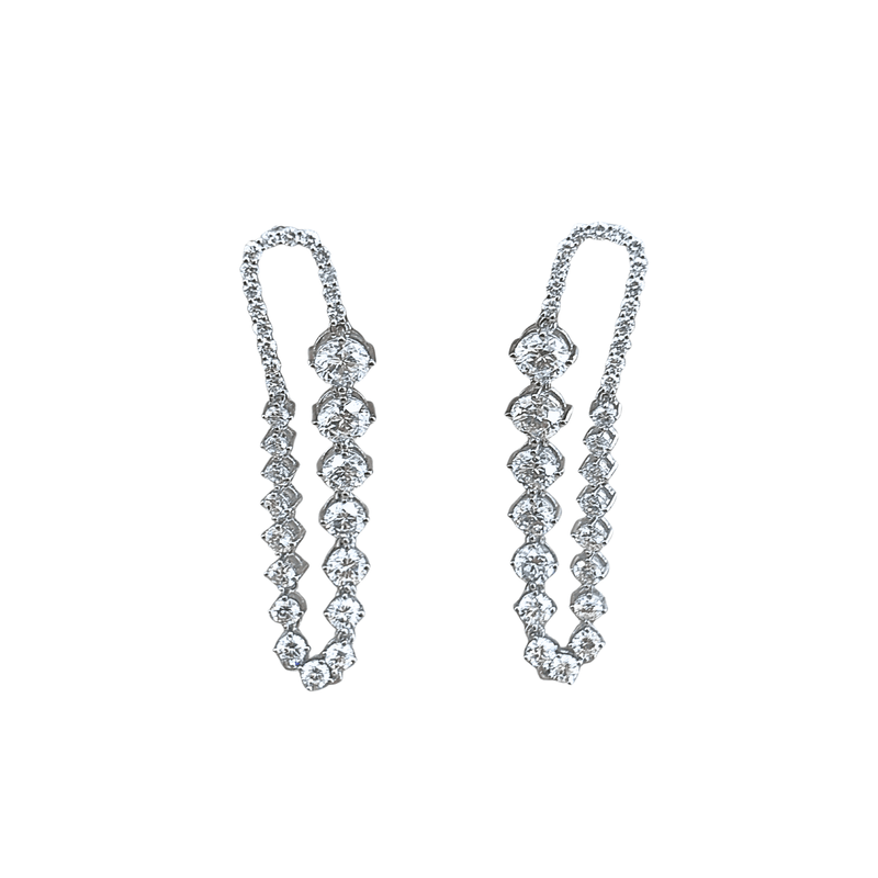 Diamond Dangle Earrings-Diamond Dangle Earrings DEODE05773