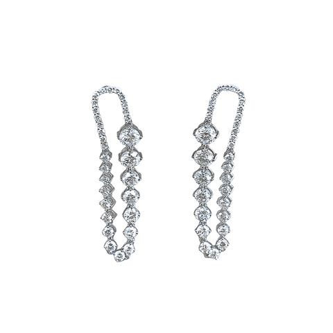 Diamond Dangle Earrings-Diamond Dangle Earrings DEODE05773