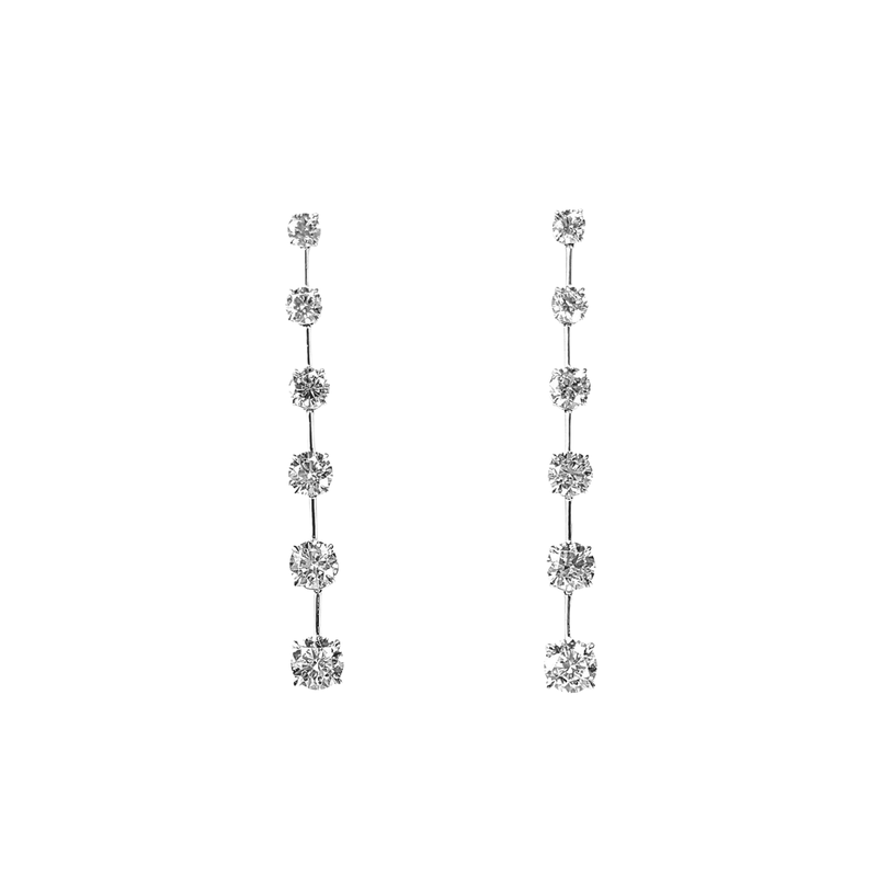 Diamond Dangling Earrings-Diamond Dangling Earrings - DENOV00158