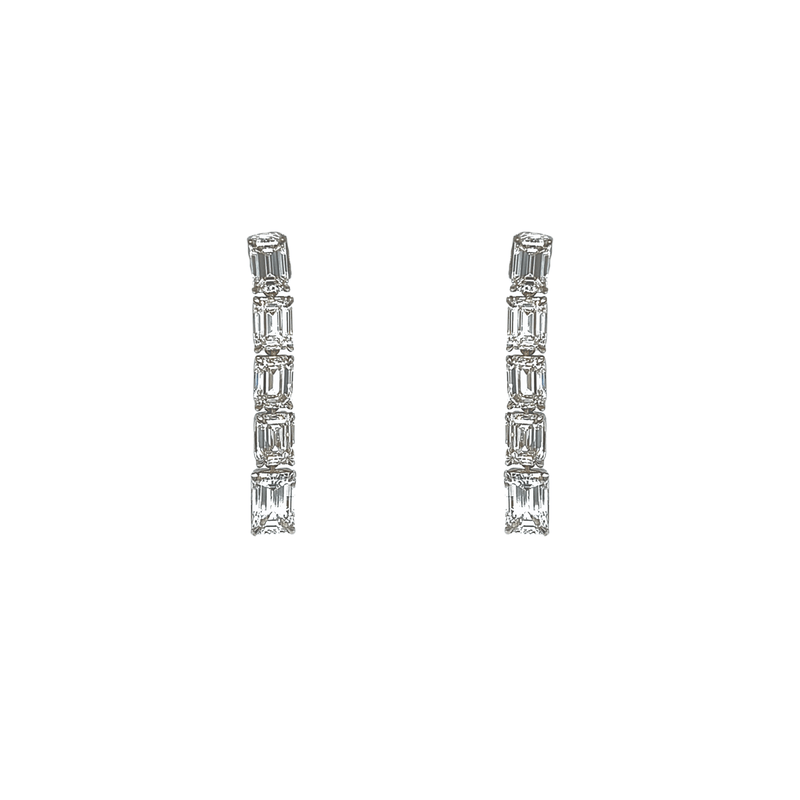Diamond Dangling Earrings-Diamond Dangling Earrings - DENOV00166