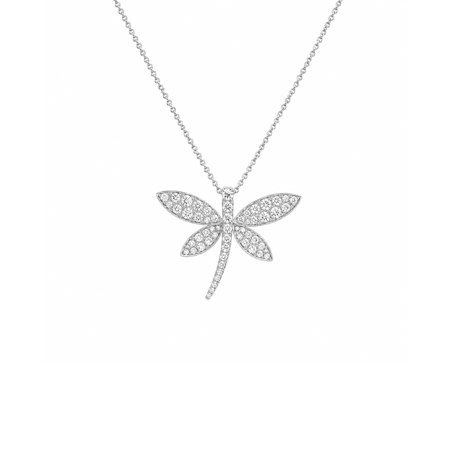 Dragonfly diamond necklace