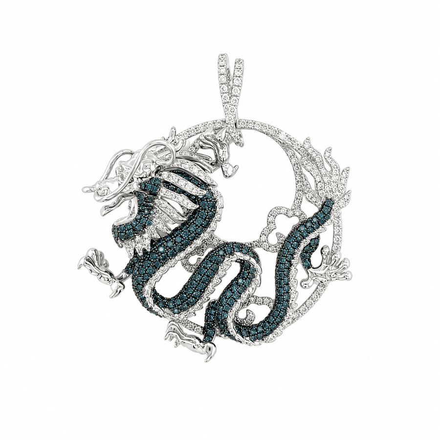 Diamond Dragon Pendant (Chain is not included)