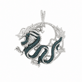 Diamond Dragon Pendant (Chain is not included)-Diamond Dragon Pendant (Chain is not included)