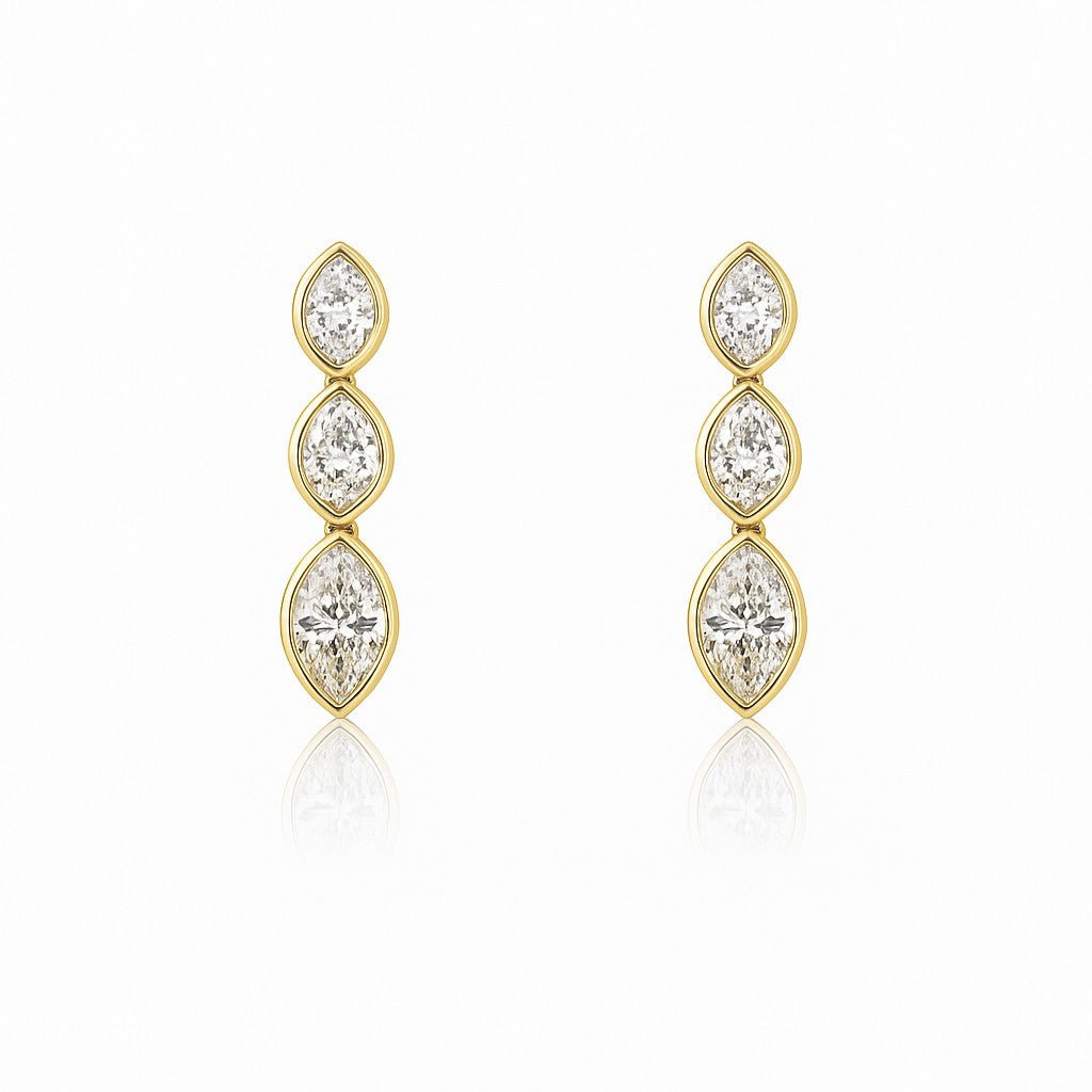 Diamond Drop Earrings - DENKA04701