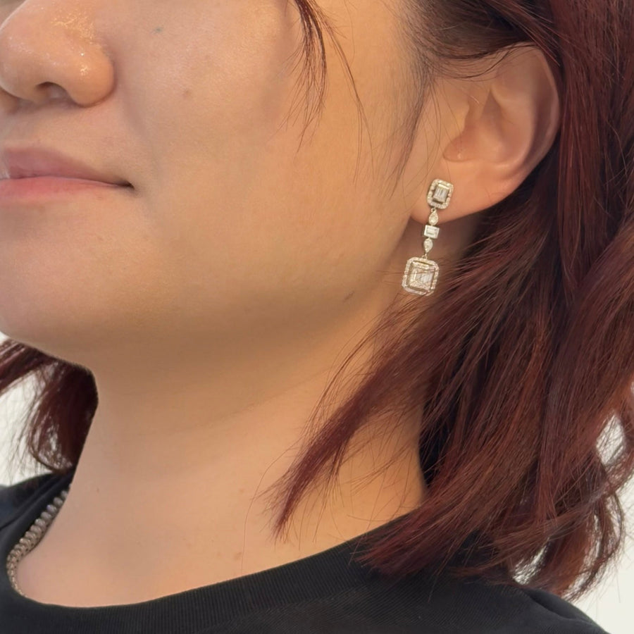 Diamond Drop Earrings - DERDI00265