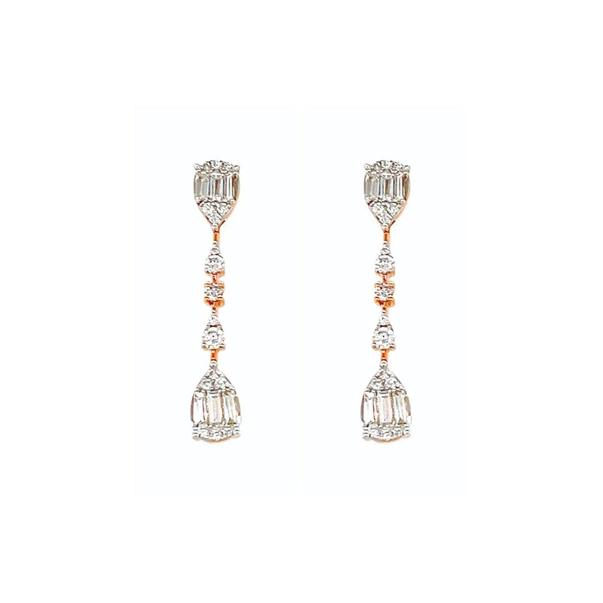 Diamond Drop Earrings - DERDI00729