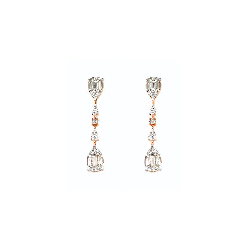 Diamond Drop Earrings-Diamond Drop Earrings - DERDI00729