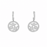 Diamond Earrings-18 karat white gold diamond earrings