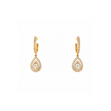Diamond Earrings-18k yellow gold diamond earrings