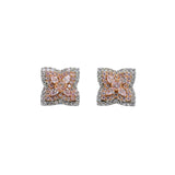 Diamond Floral Earring Studs-Diamond Floral Earring Studs - DEUJD00356