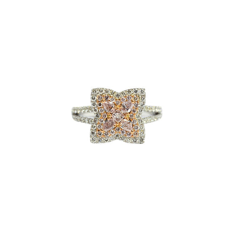 Diamond Floral Ring-Diamond Floral Ring - DRUJD00604