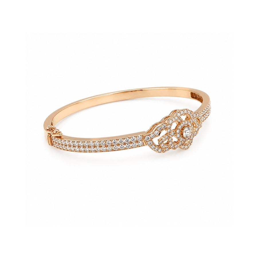 Diamond Flower Bangle