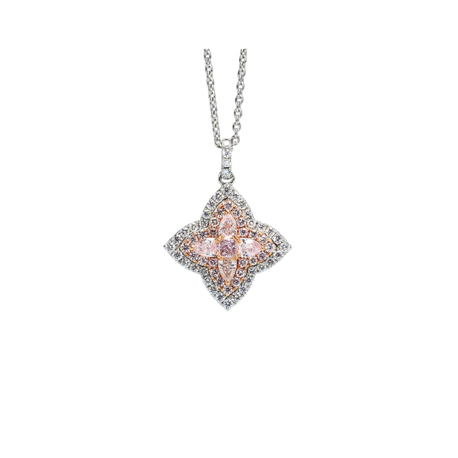 Diamond Flower Pendant Necklace - DNUJD00638