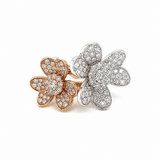 Diamond Flower Ring Set-Diamond Flower Ring Set