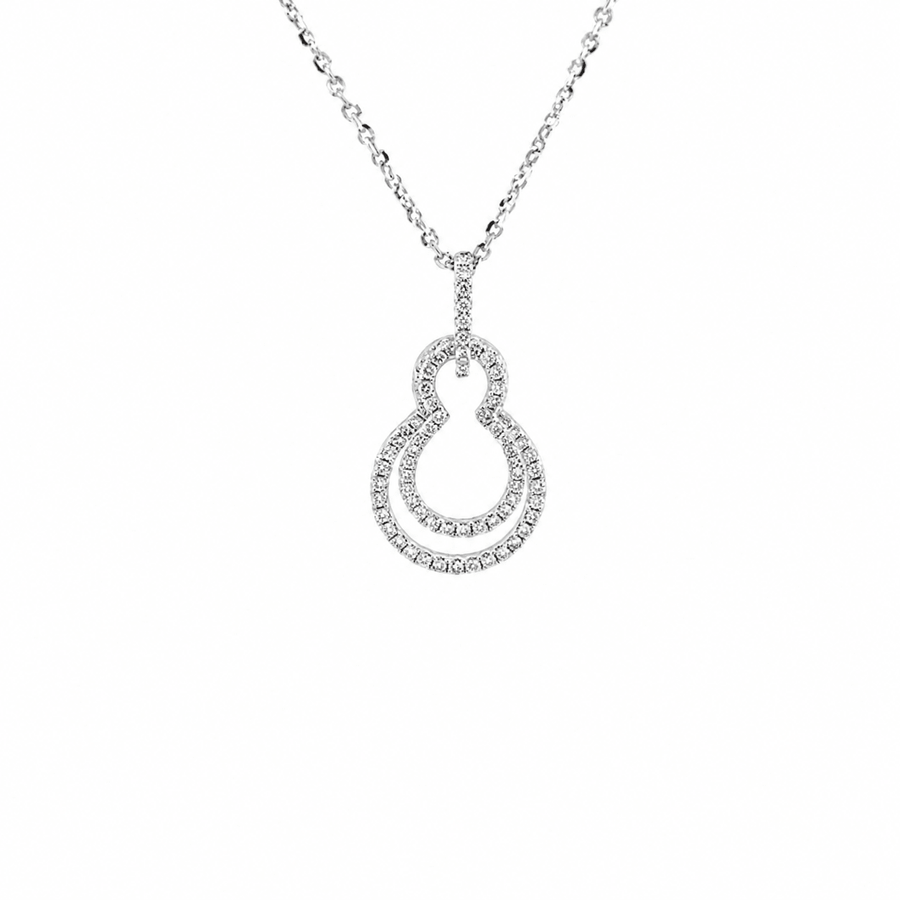 Diamond Gourd Pendant and Chain