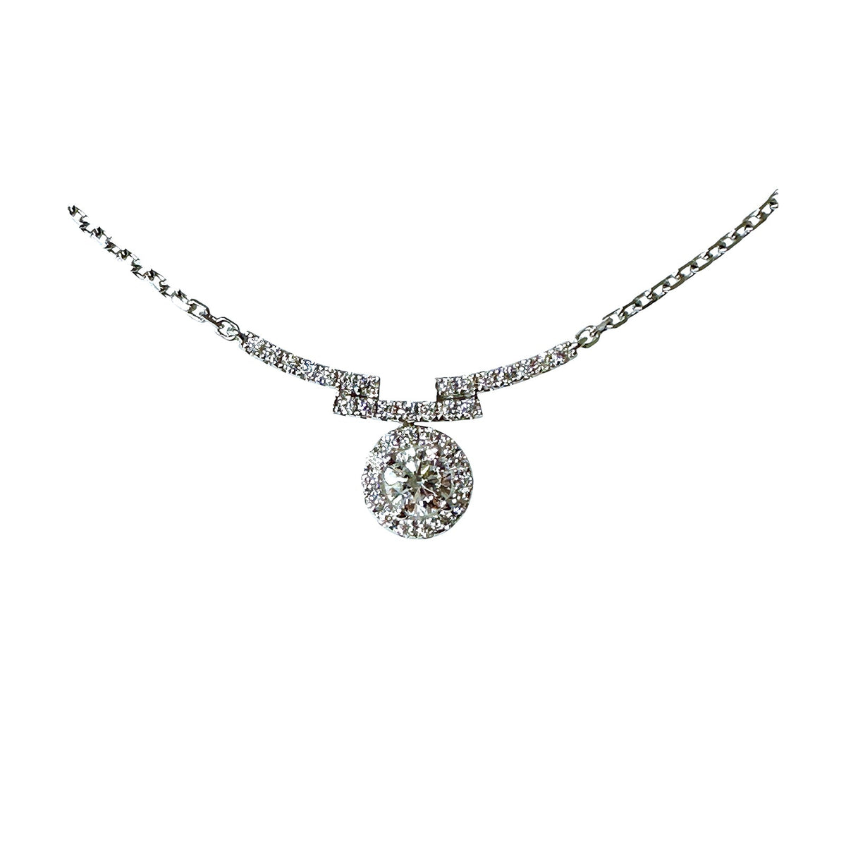 Diamond Halo Necklace - DNTIJ02375