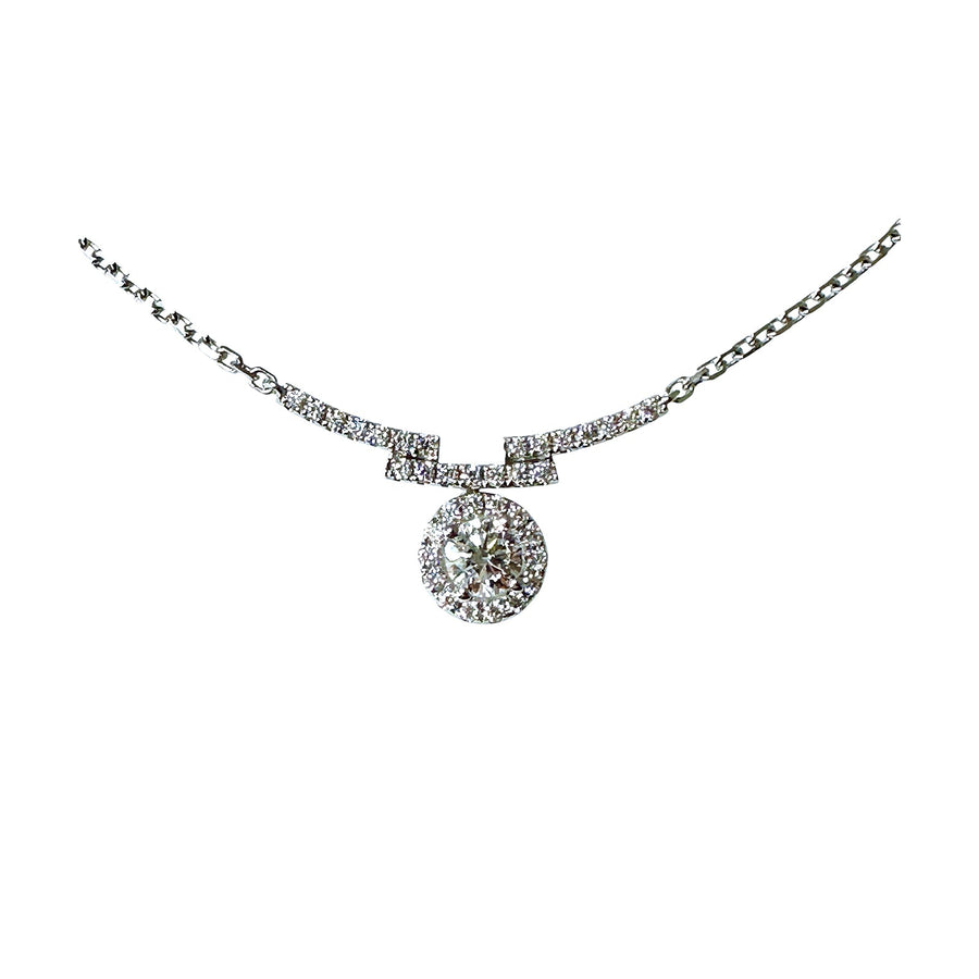 Diamond Halo Necklace - DNTIJ02375