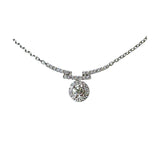 Diamond Halo Necklace-Diamond Halo Necklace - DNTIJ02375