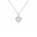 Diamond Heart Necklace-Heart shaped diamond necklace