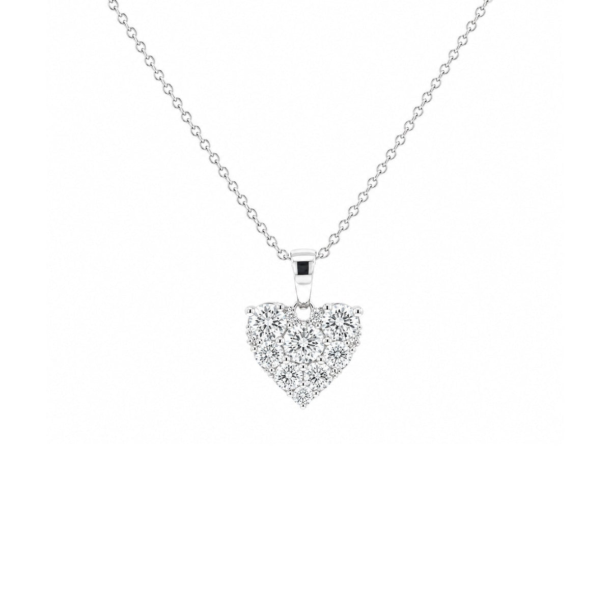 Diamond Heart Pendant and Chain