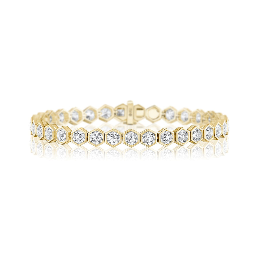 Diamond Hexagon Bezel Bangle - DBNKA01884
