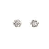 Diamond Honeycomb Stud Earrings-Diamond Honeycomb Stud Earrings - DESOL05489