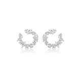 Diamond Hoop Earrings-Diamond Hoop Earrings - 61572