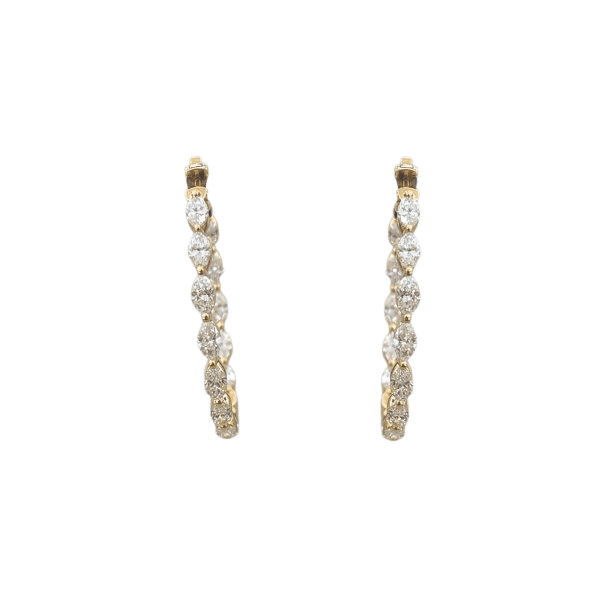 Diamond Hoop Earrings DEODE05782