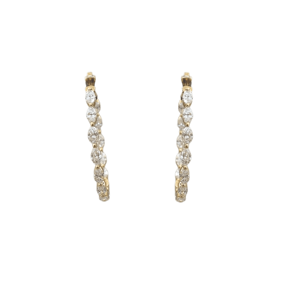 Diamond Hoop Earrings DEODE05782