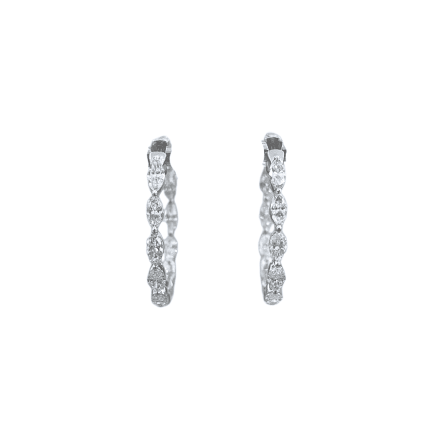 Diamond Hoop Earrings DEODE05791