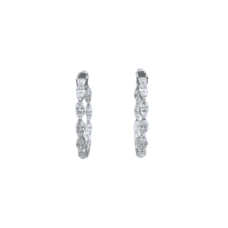 Diamond Hoop Earrings-Diamond Hoop Earrings DEODE05791