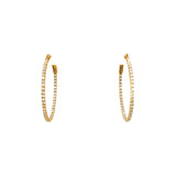 Diamond Hoop Earrings-Diamond Hoop Earrings - DESOL05452