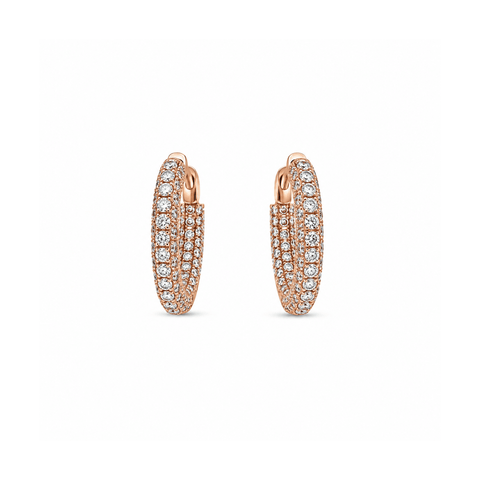 Diamond Hoop Earrings-Diamond Hoop Earrings - DETIJ01508